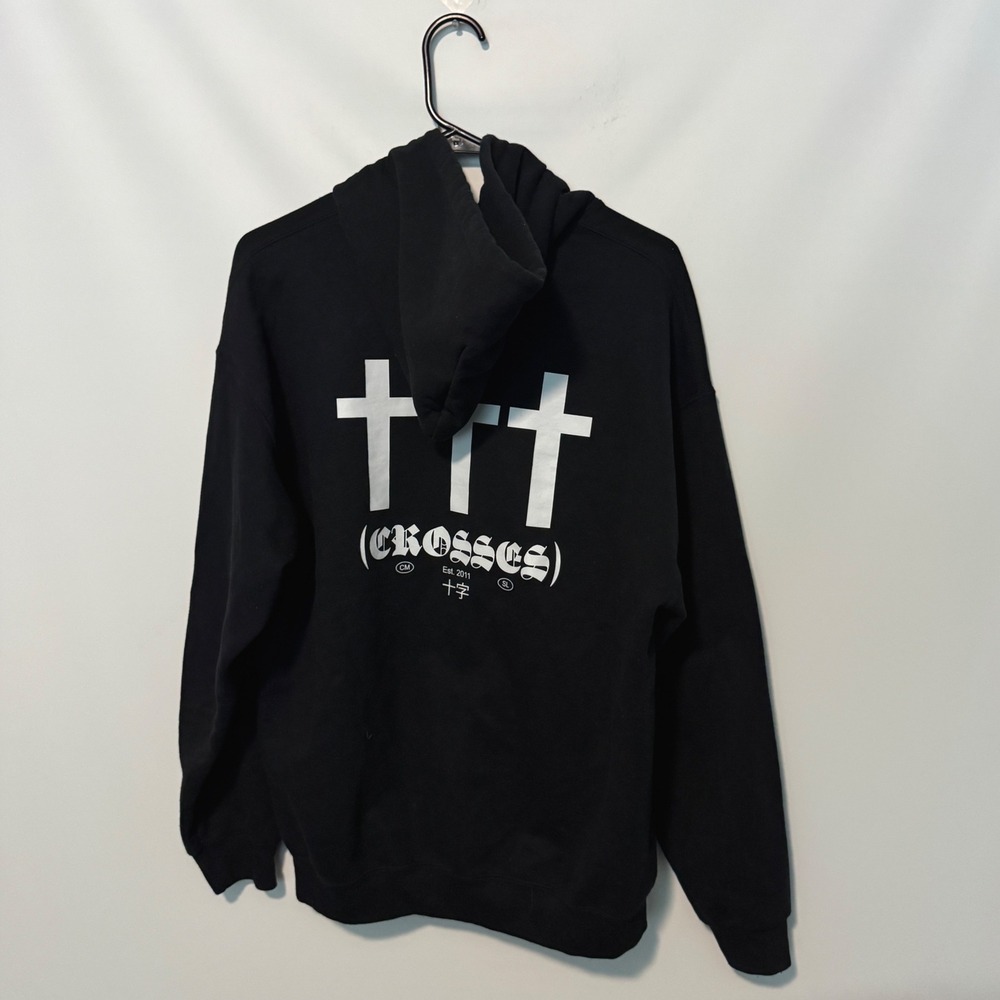 Crosses Band Hoodie Mens Large Black Chino Moreno Deftones Sweatshirt Pullover - Picture 7 of 9